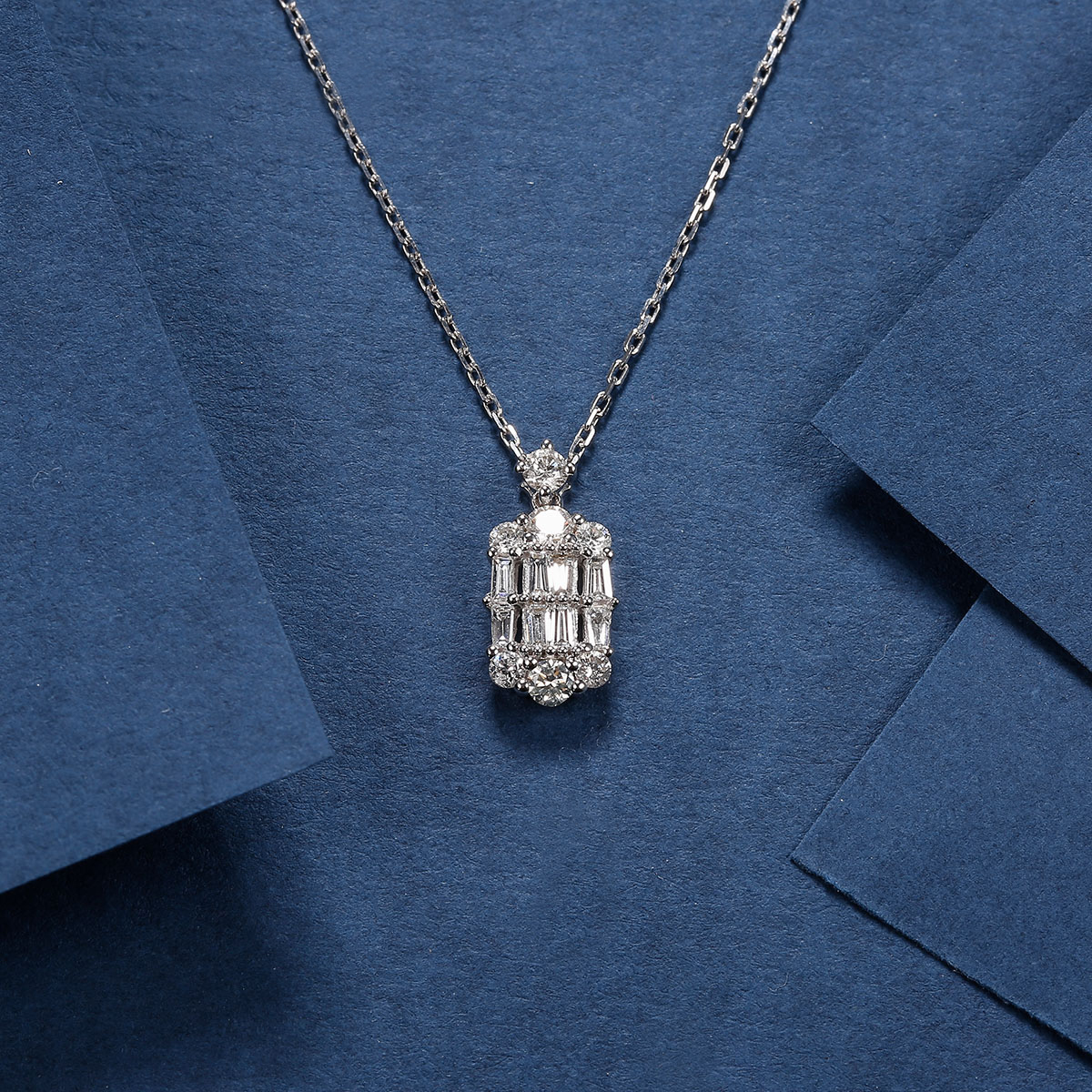 Dây chuyền kim cương Rio Diamonds Reibou Vàng trắng 18K