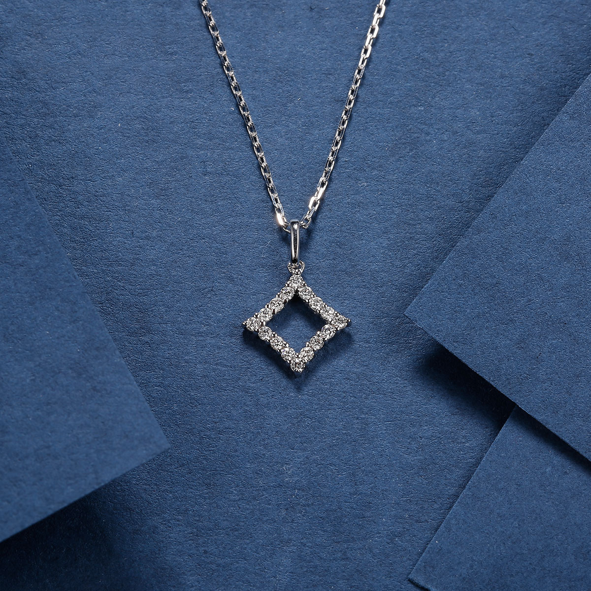 Rio Diamonds Sun Woo Diamond Necklace 18K White Gold · v4