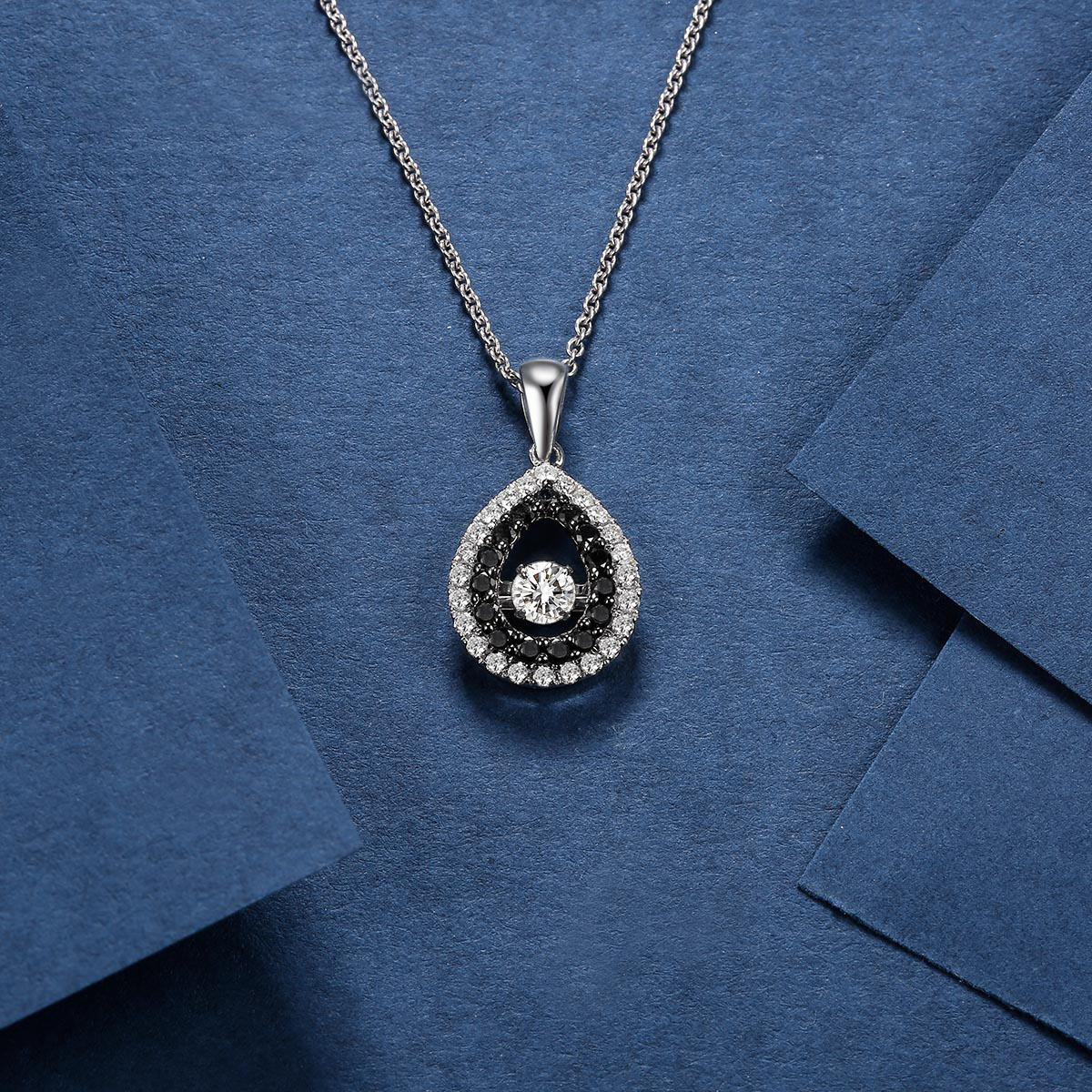 Rio Diamonds Twinky Diamond Necklace 18K White & Black Gold · v6