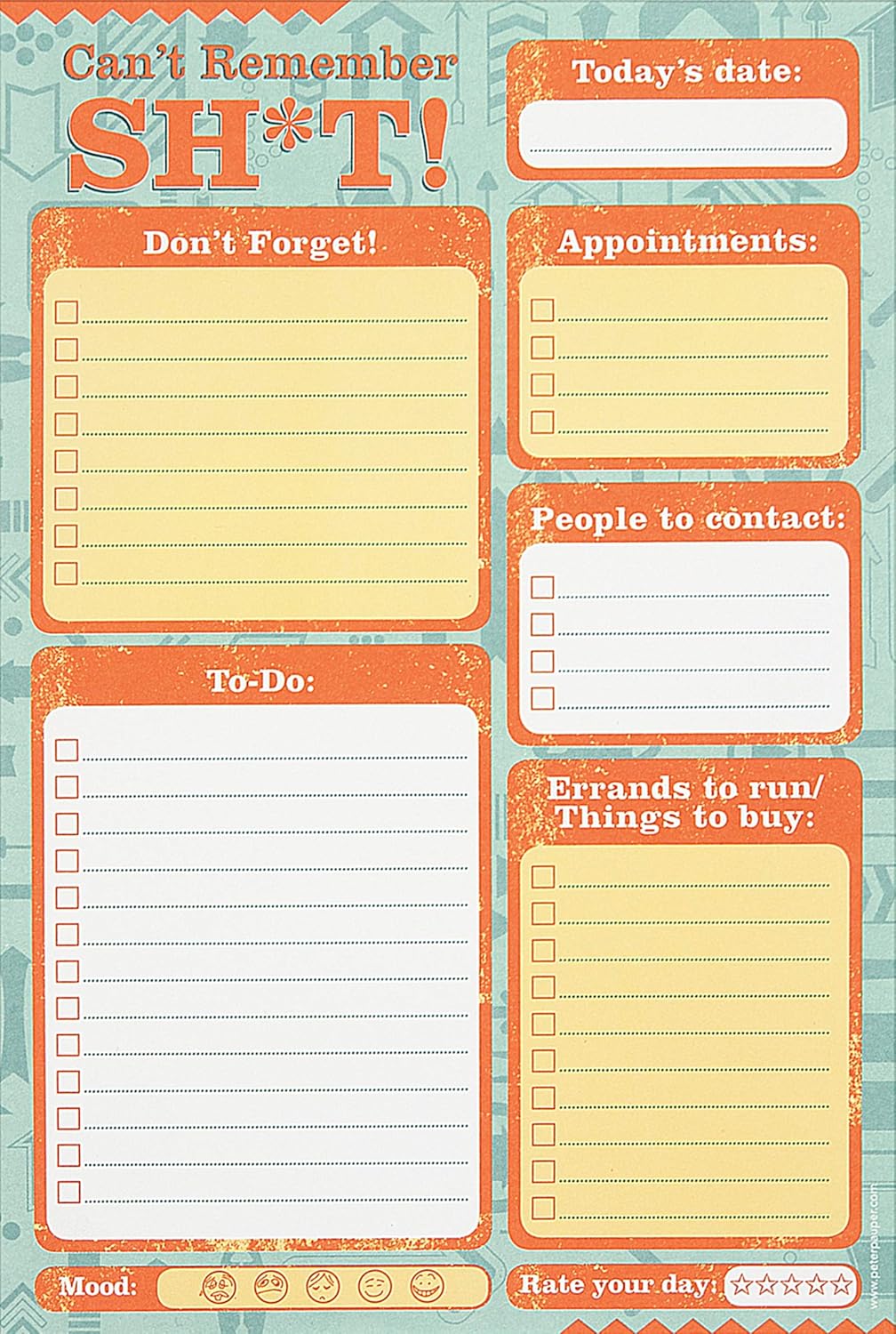 Cant Remember Sh*t Daily Planner and Note Pad