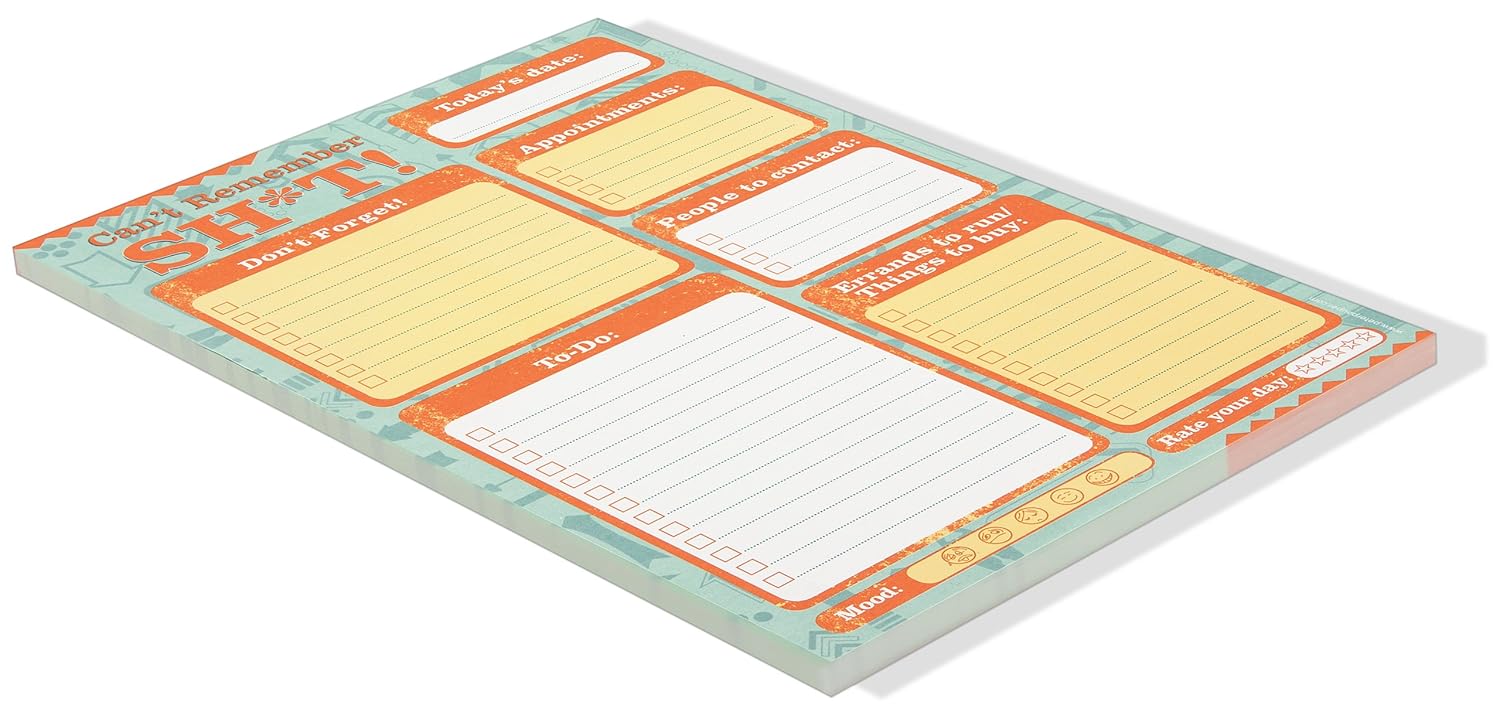 Cant Remember Sh*t Daily Planner and Note Pad