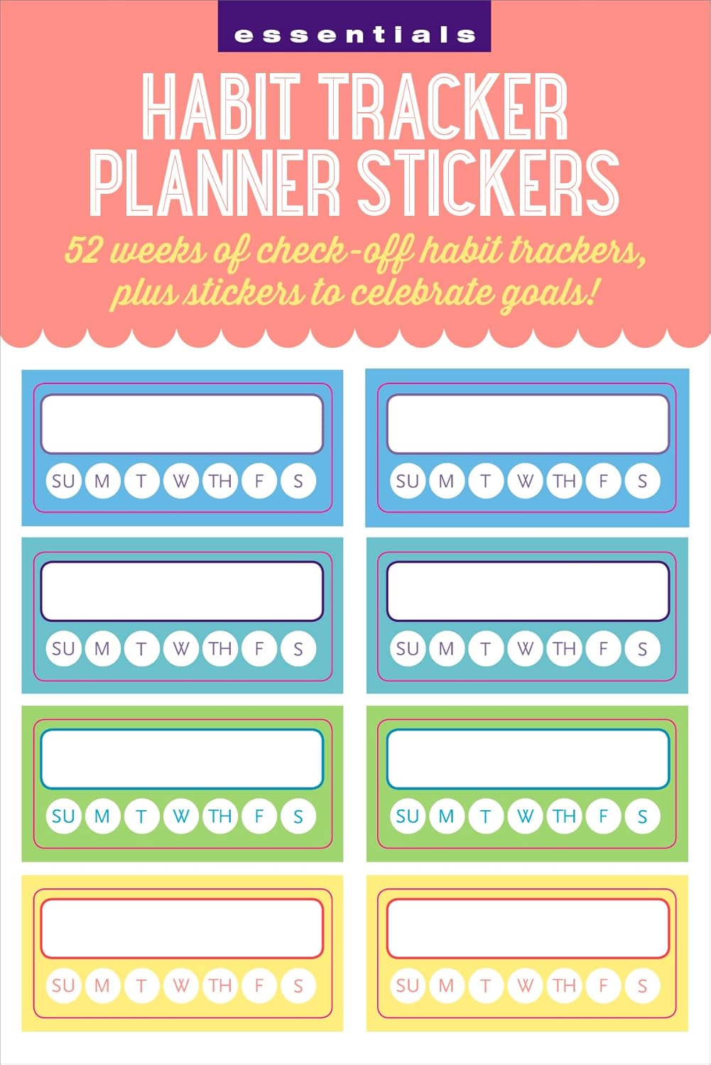Essentials Habit Tracker Planner Stickers (52 weeks of stickers) · v2
