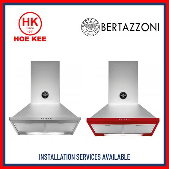 Bertazzoni Chimney Hood KPL60PLAG1XA (Stainless Steel) / KPL60PLAG1XRA (Red)