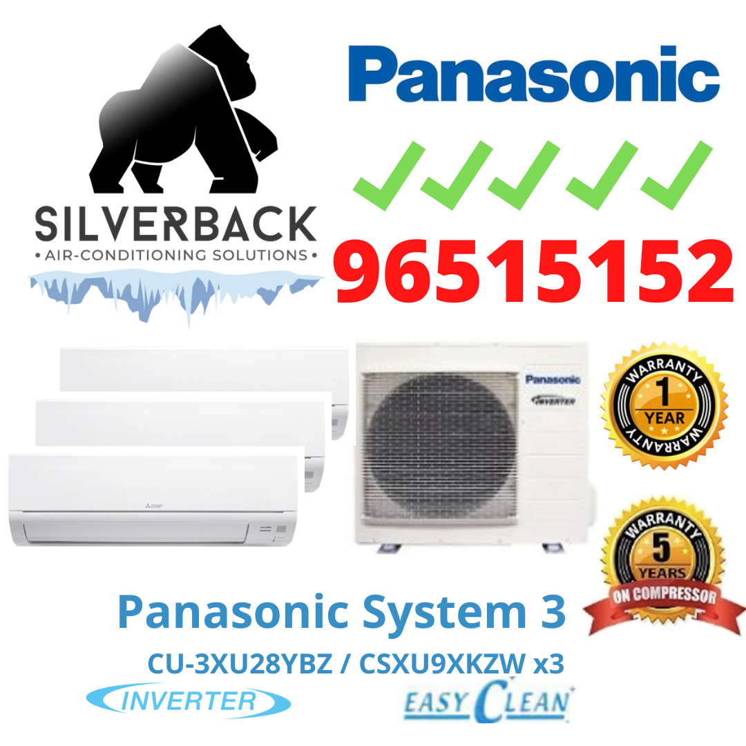 แอร์ Panasonic system 3 R32 (5ติ๊ก) Inverter CU3XU28YBZ / CS-XU9XKZW x 3