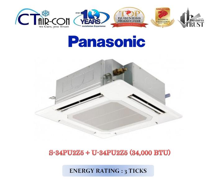 เครื่องปรับอากาศแบบฝังฝ้าเพดาน Panasonic INVERTER [34,000 BTU] ติดตั้งฟรี จัดส่งฟรี รับบัตรกำนัลบริการมูลค่า 100 เหรียญสหรัฐ ฟรี รื้อถอน