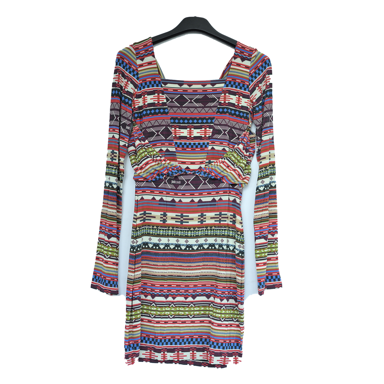 Just Cavalli Women's ¾ Sleeve Jersey Drape Dress