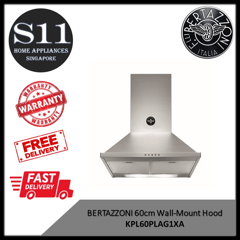 เครื่องดูดควันติดผนัง BERTAZZONI KPL60PLAG1XA ขนาด 60 ซม. *รับประกันในพื้นที่ 1 ปี