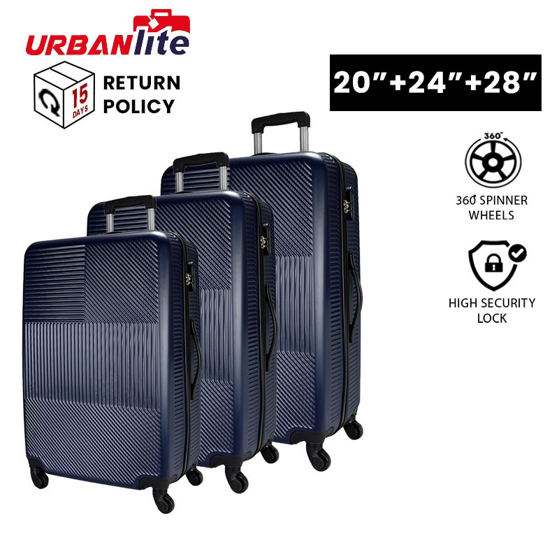 [SG Hazır Stok] UrbanLite RAY 3'ü 1 Arada Paket Seti 360° Döndürücü Tekerlek ABS Sert Kılıf Bagajı ULH9917 Universal Traveller Tarafından Teslimat İçin 3 İş Günü