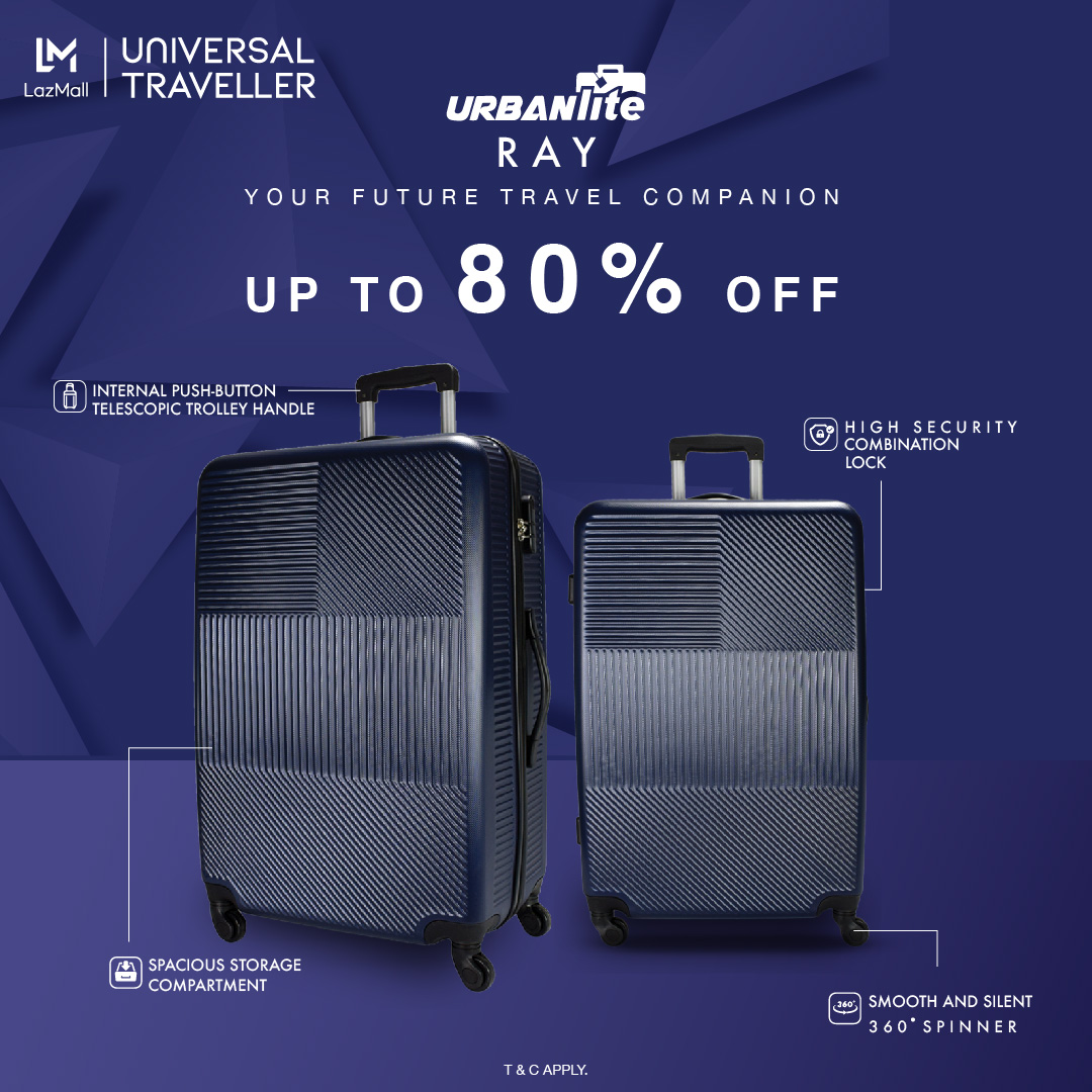 [SG Ready Stock] URBANLite RAY 3 In 1 Bundle Set 360° Spinner Wheel ABS Hard Case Luggage ULH9917 3 Working Days For Delivery By Universal Traveller · v2