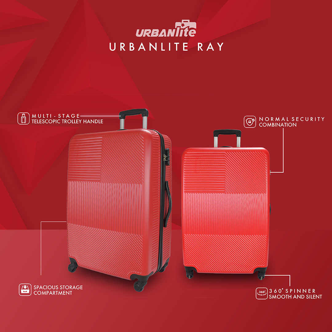 [SG Ready Stock] URBANLite RAY 3 In 1 Bundle Set 360° Spinner Wheel ABS Hard Case Luggage ULH9917 3 Working Days For Delivery By Universal Traveller · v2