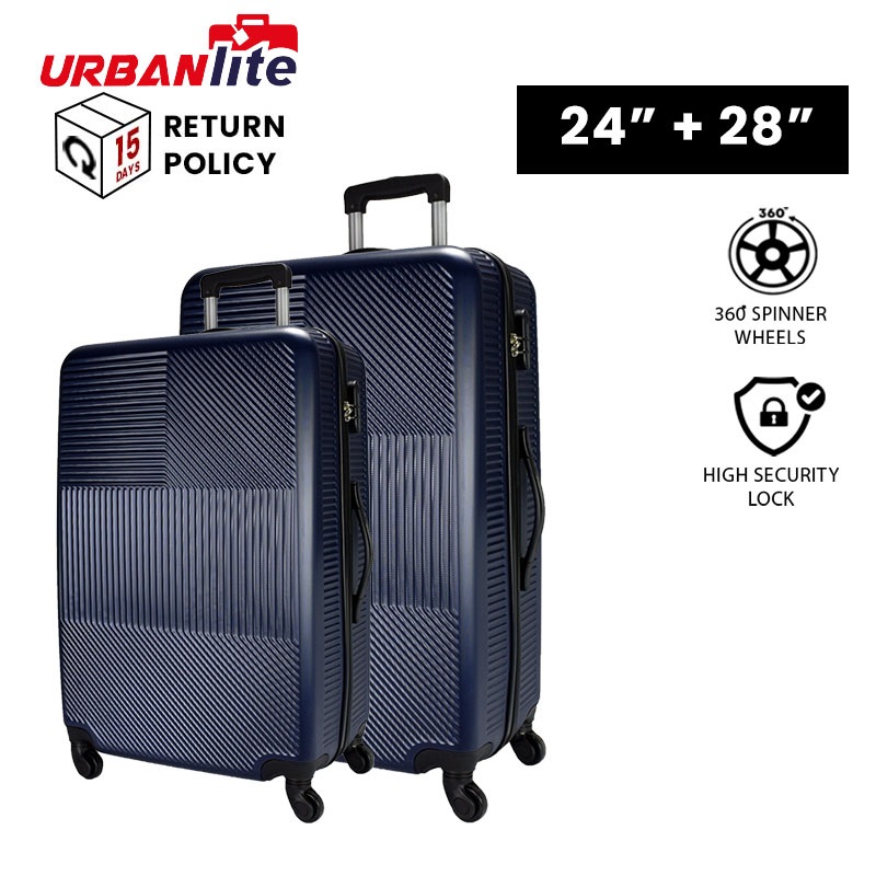 [SG Ready Stock] URBANLite RAY - 24 inch+28 inch 360° Spinner Wheel ABS Hard Case Luggage ULH9917 3 Working Days For Delivery By Universal Traveller