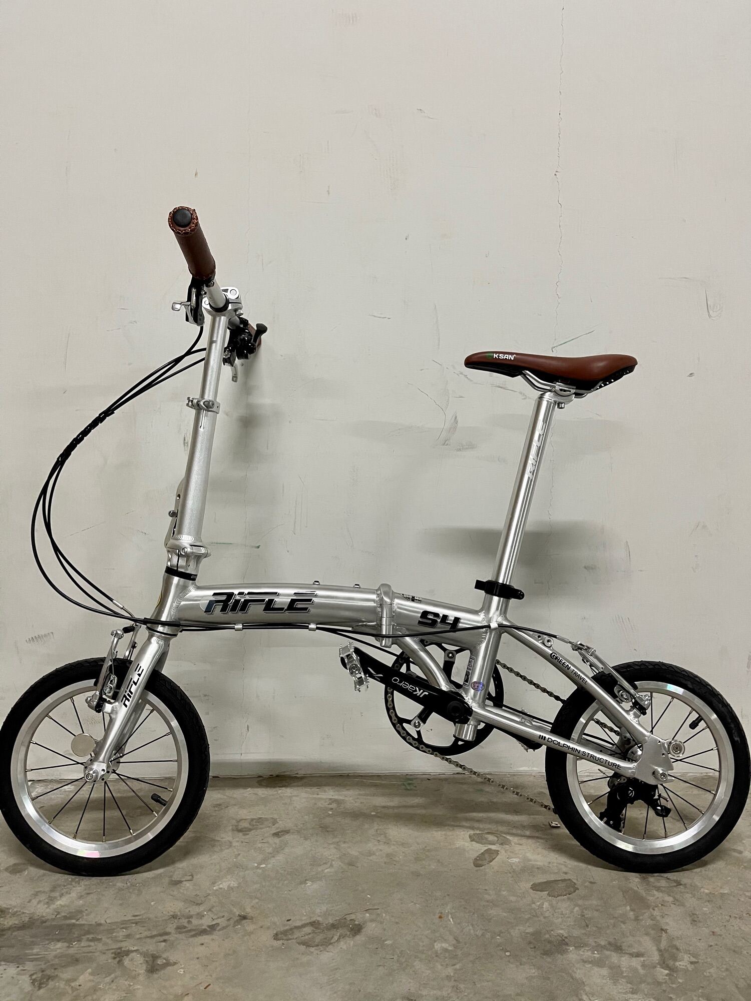 Rifle S4 small wheel 14inch light weight folding bike/rainbow colour/cute · v7