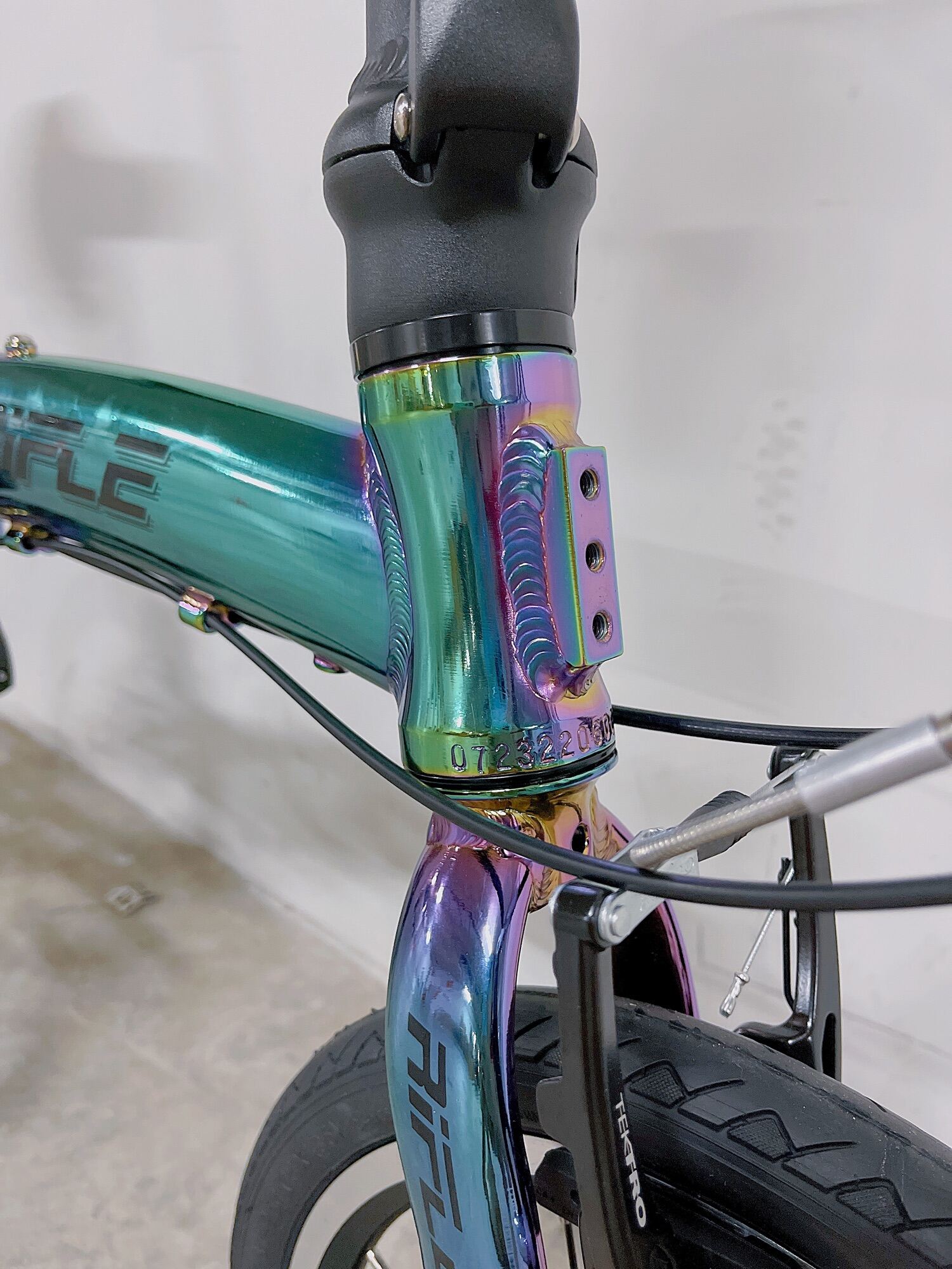Rifle S4 small wheel 14inch light weight folding bike/rainbow colour/cute · v7