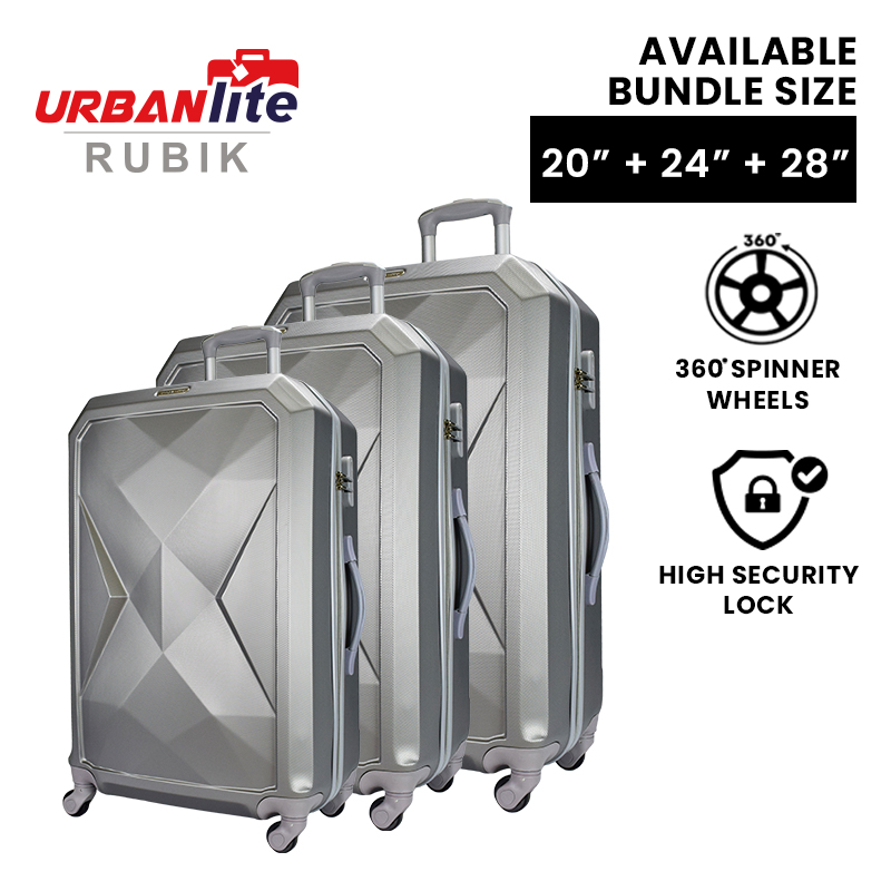 [SG Ready Stock] URBANLite RUBIK 3 In 1 BUNDLE SET ABS Hard Case 4-Wheel Spinner Luggage ULH9919  by Universal Traveller · v2