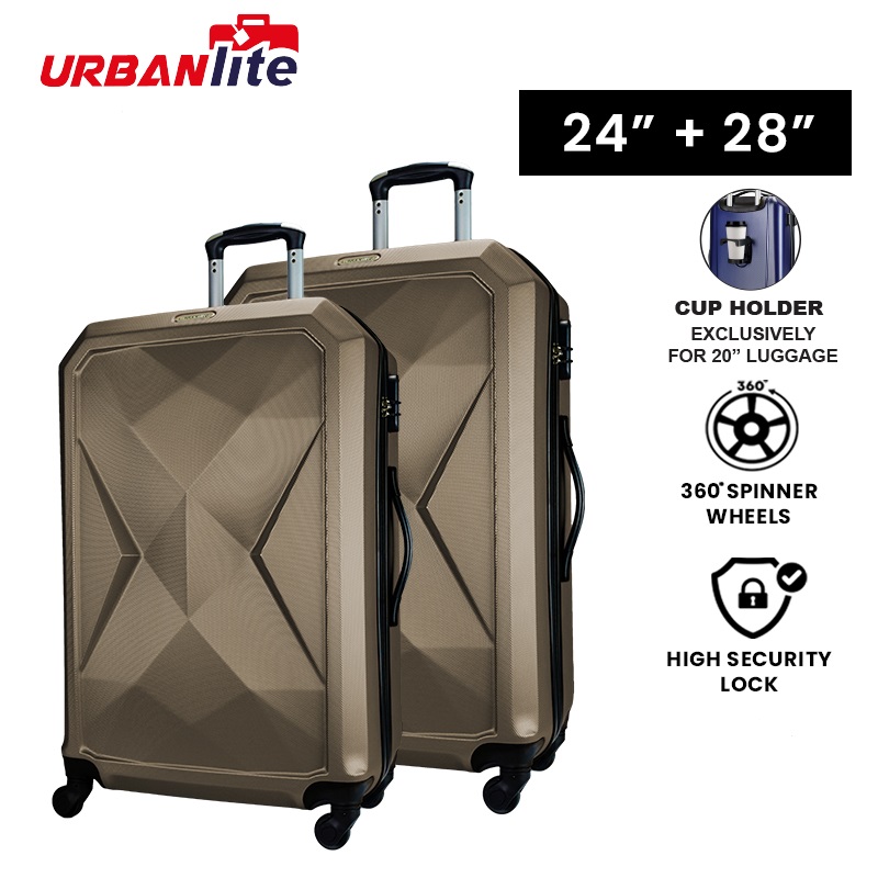[SG Ready Stock] URBANLite Rubik -24 inch+28 inch ABS Hard Case 4-Wheel Spinner Luggage ULH9919