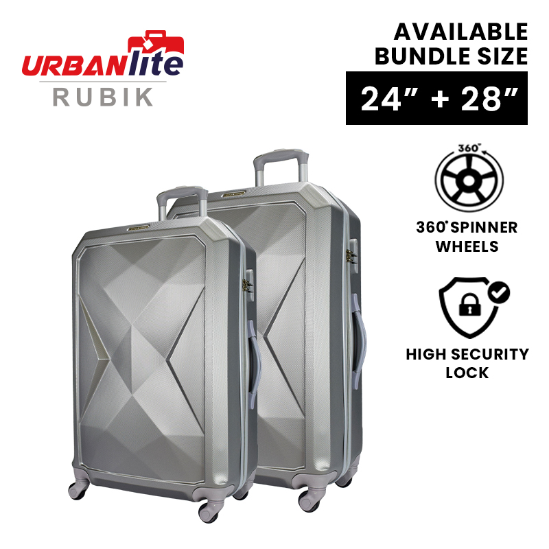 [SG Ready Stock] URBANLite Rubik -24 inch+28 inch ABS Hard Case 4-Wheel Spinner Luggage ULH9919