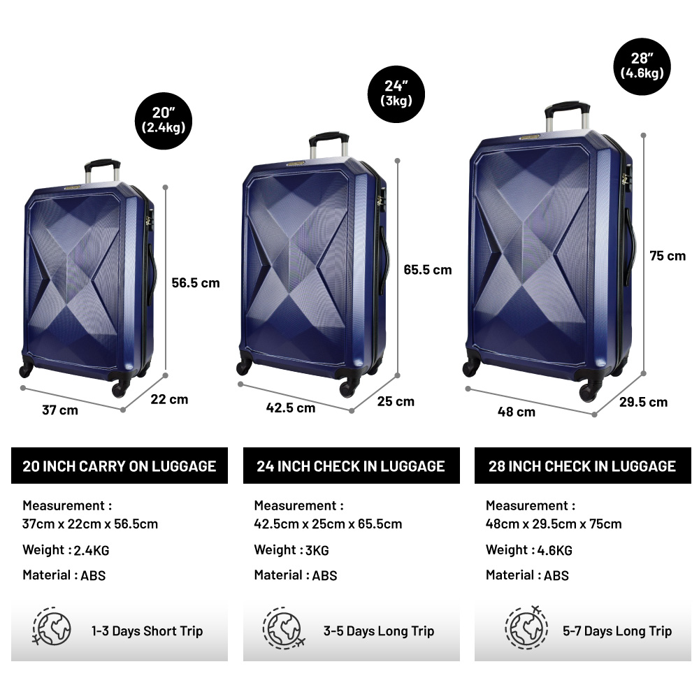 [SG Ready Stock] URBANLite Rubik -24 inch+28 inch ABS Hard Case 4-Wheel Spinner Luggage ULH9919