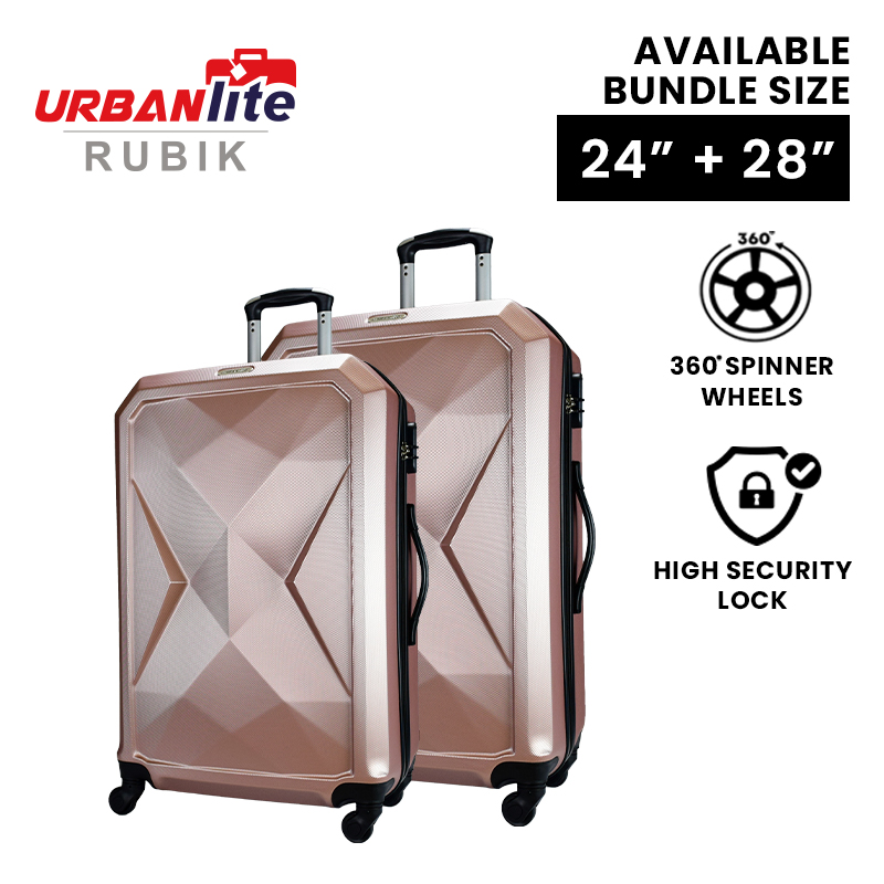 [SG Ready Stock] URBANLite Rubik -24 inch+28 inch ABS Hard Case 4-Wheel Spinner Luggage ULH9919