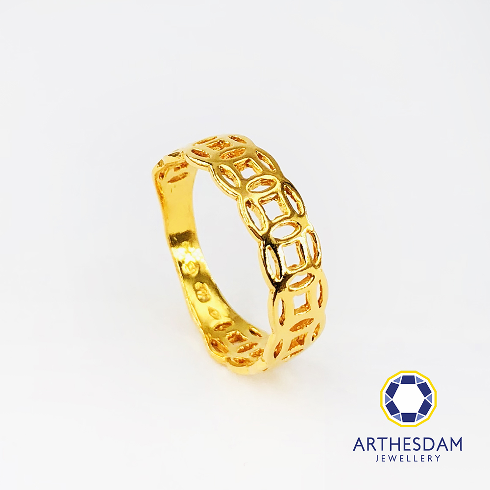 Arthesdam Jewellery 916 Gold Lucky Coins Ring