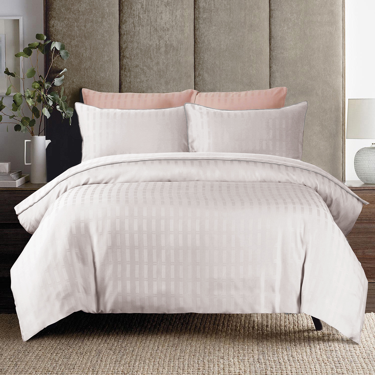 Eurotex, Mod Living, 900 Thread Count, 100% TENCEL™ Fibers, Fitted Sheet Set / Bedset, Skye