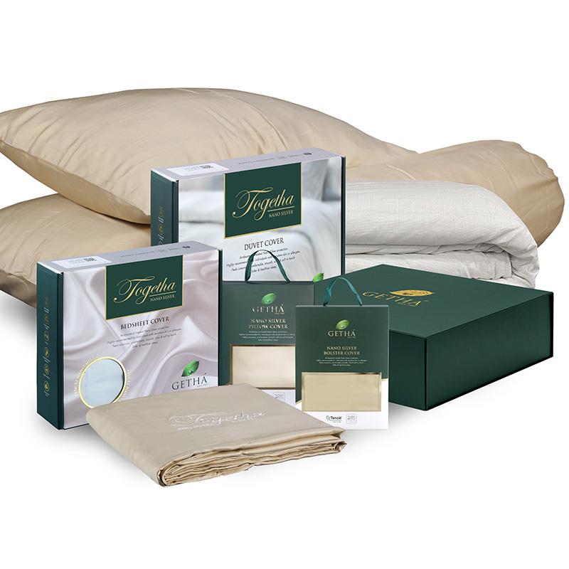 Getha 6PCS Tencel Nano Gümüş Çarşaf Seti