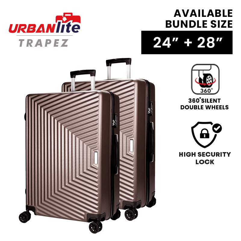 [SG Hazır Stok] UrbanLite Trapez - 24 inç+28 inç 360° 8 Tekerlekli Döndürücü Bagaj - ULH9913 Universal Traveller Tarafından Teslimat İçin 3 İş Günü