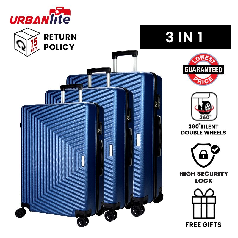 [SG Ready Stock] URBANlite Trapez 3 In 1 Bundle 360° 8 Wheels Spinner Luggage - ULH9913 3 Working Days For Delivery By Universal Traveller · v2