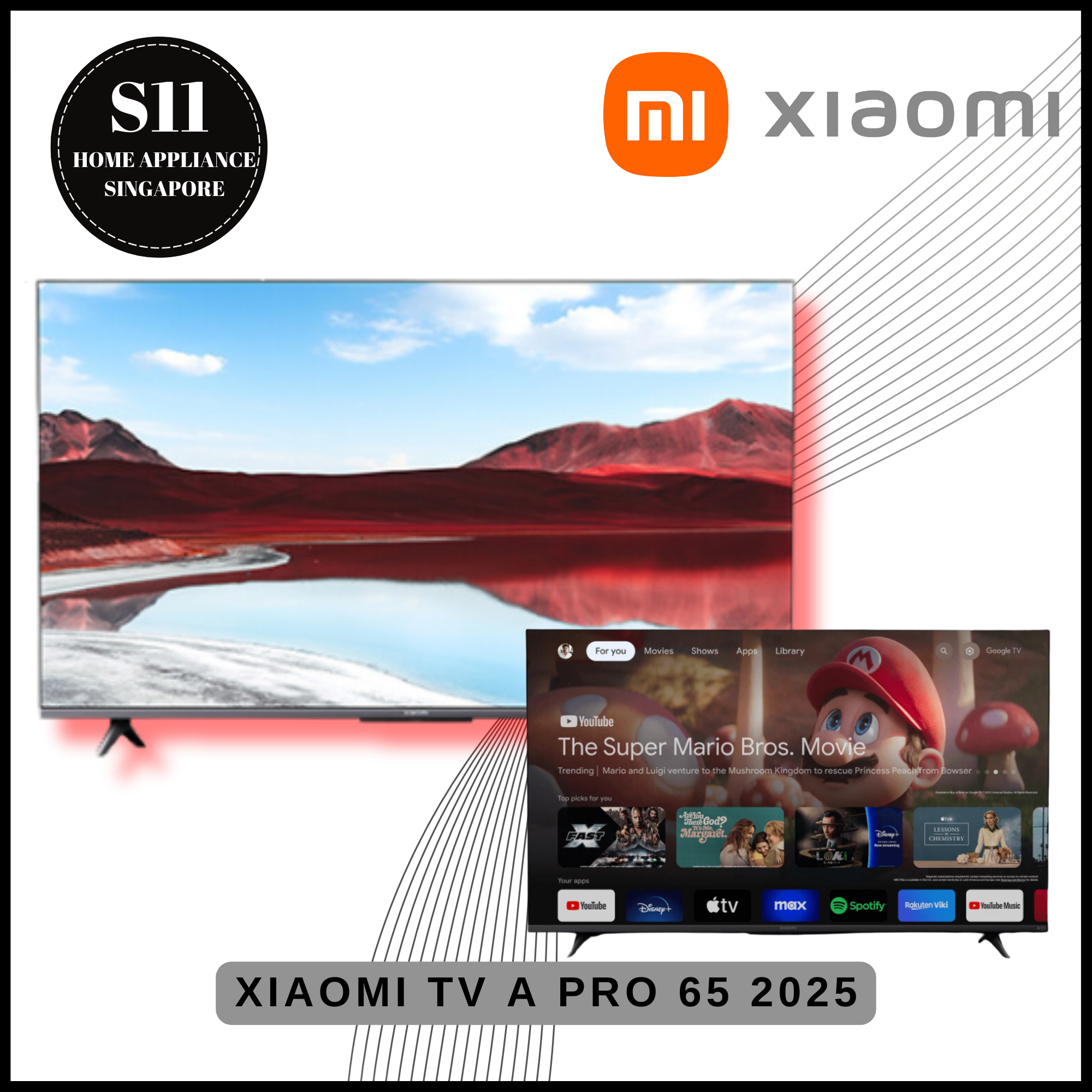 Televisor inteligente Xiaomi TV 32/43/55/65/75 pulgadas 4K UHD (set local) + 3 años de garantía local
