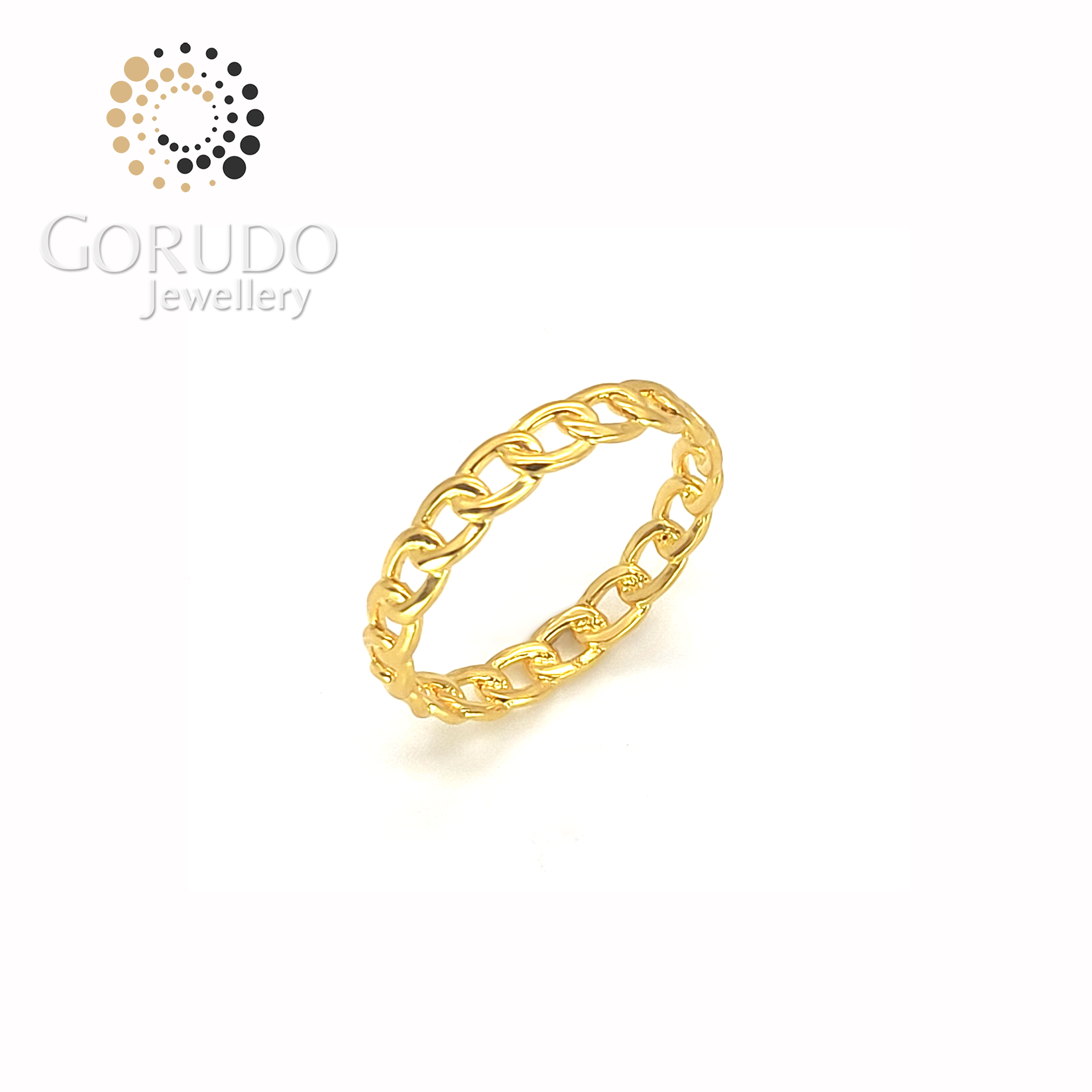 Gorudo Jewellery 999 Pure Gold Chain-Link  Ins 风 (链条戒指)  Ring · v4