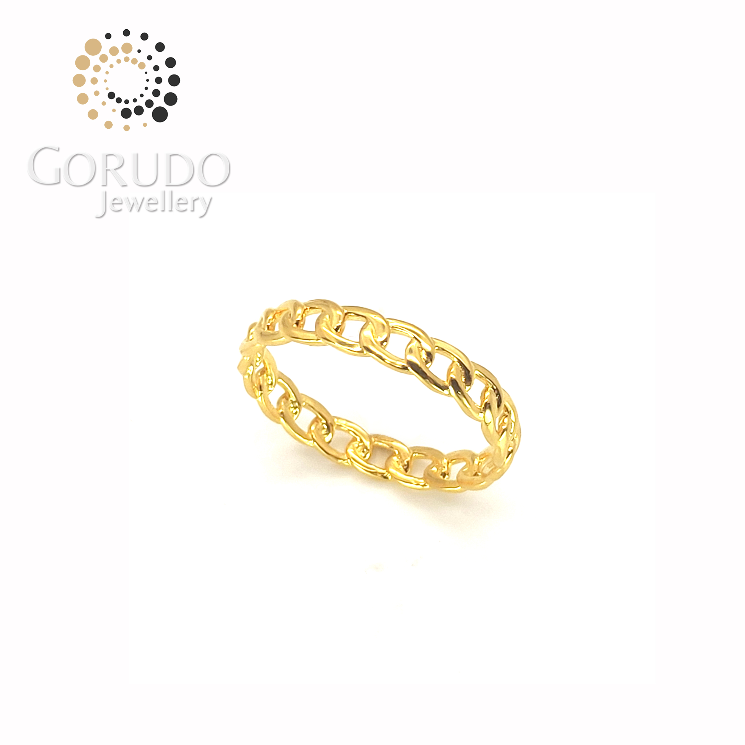 Gorudo Jewellery 999 Pure Gold Chain-Link  Ins 风 (链条戒指)  Ring · v4