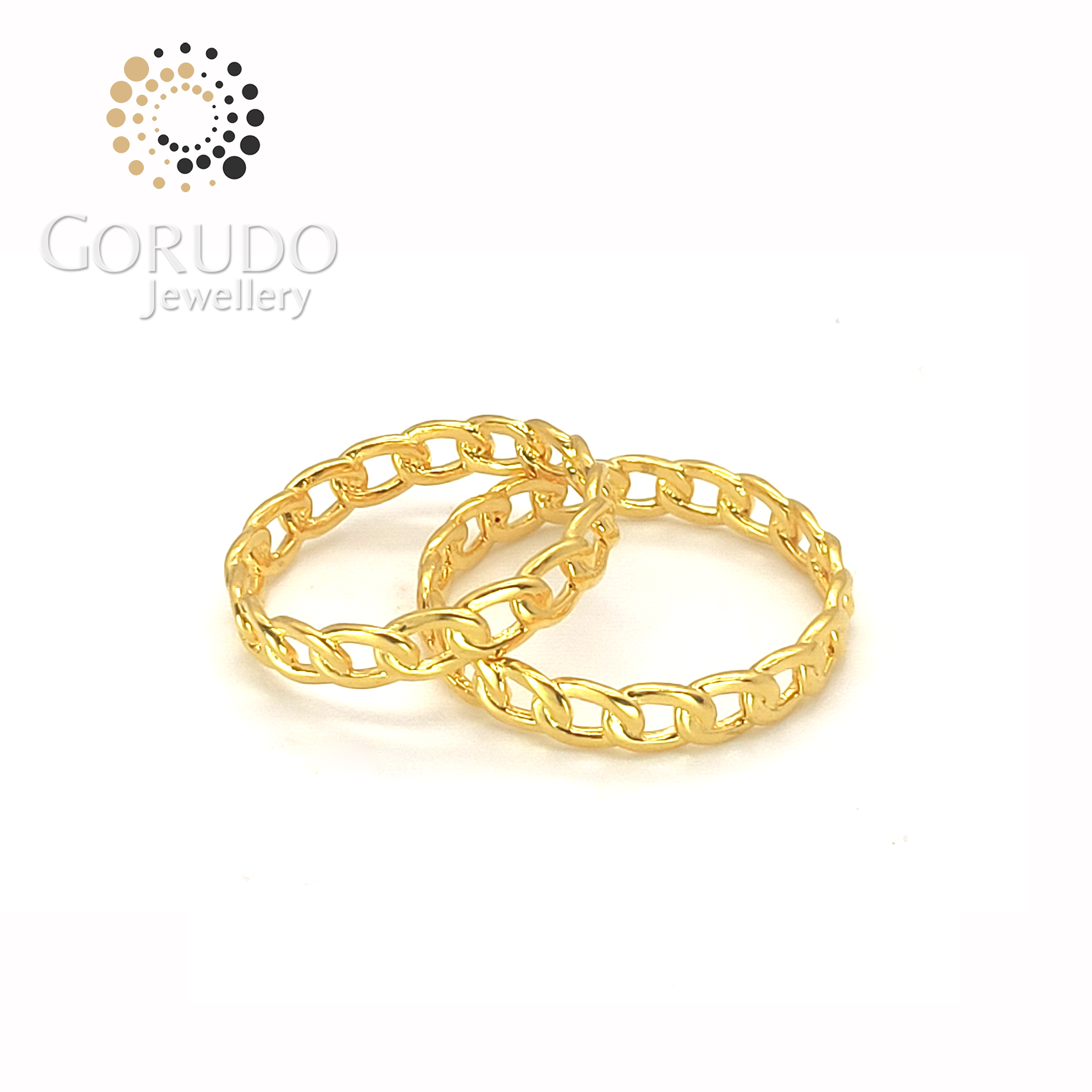 Gorudo Jewellery 999 Pure Gold Chain-Link  Ins 风 (链条戒指)  Ring · v4