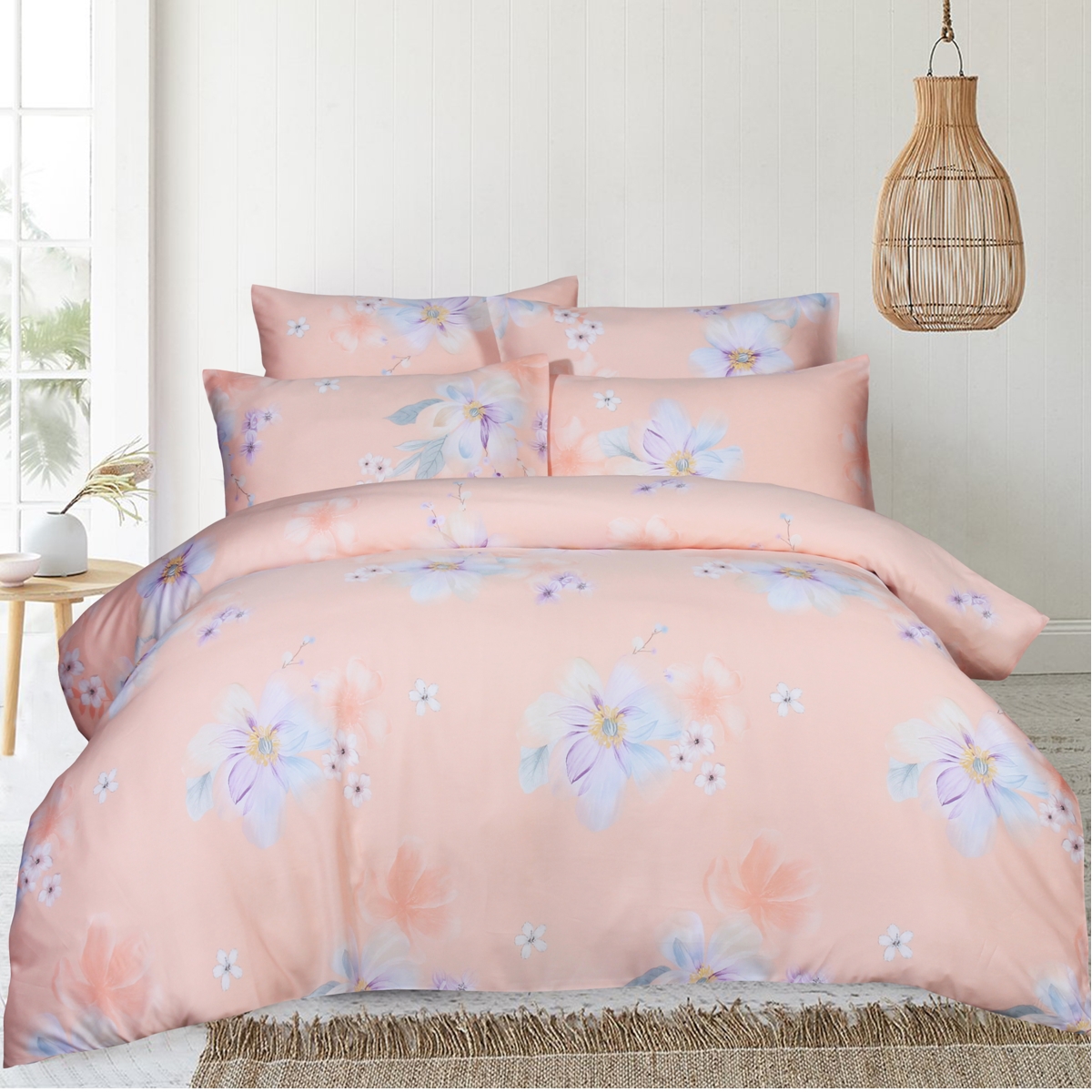 Eurotex Mod Living, 1000 Thread Count, 100% TENCEL™ Fibers, Printed, Fitted Sheet Set / Bedset, Deena