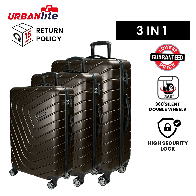 [SG Ready Stock] URBANlite Rayer 3 в 1 набор 360° спиннер 8 колес ABS жесткий футляр- ULH219053 3 рабочих дня от Universal Traveller