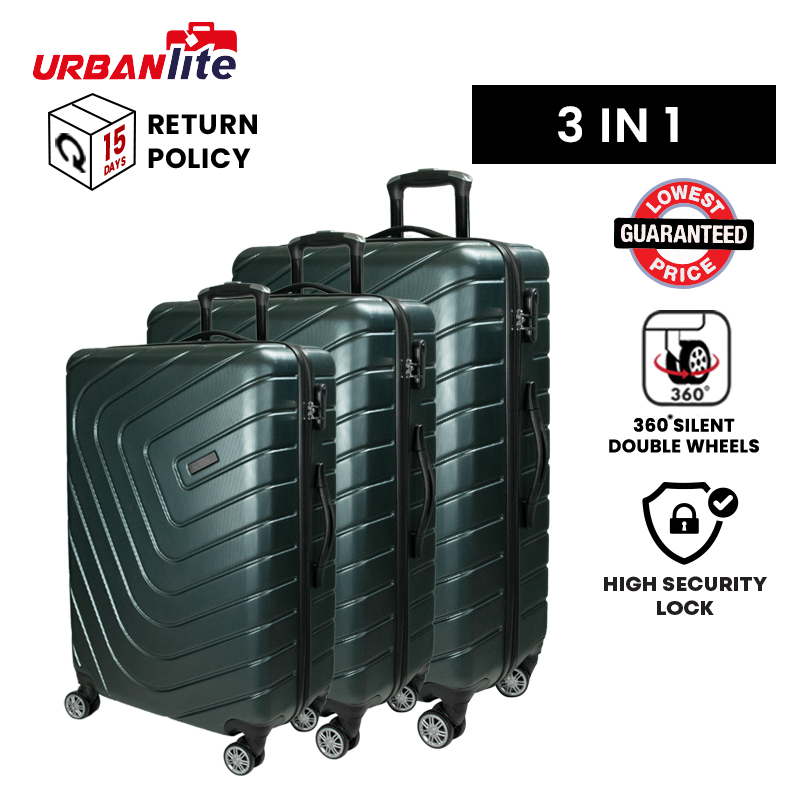 [SG Ready Stock] URBANlite Rayer 3 в 1 набор 360° спиннер 8 колес ABS жесткий футляр- ULH219053 3 рабочих дня от Universal Traveller