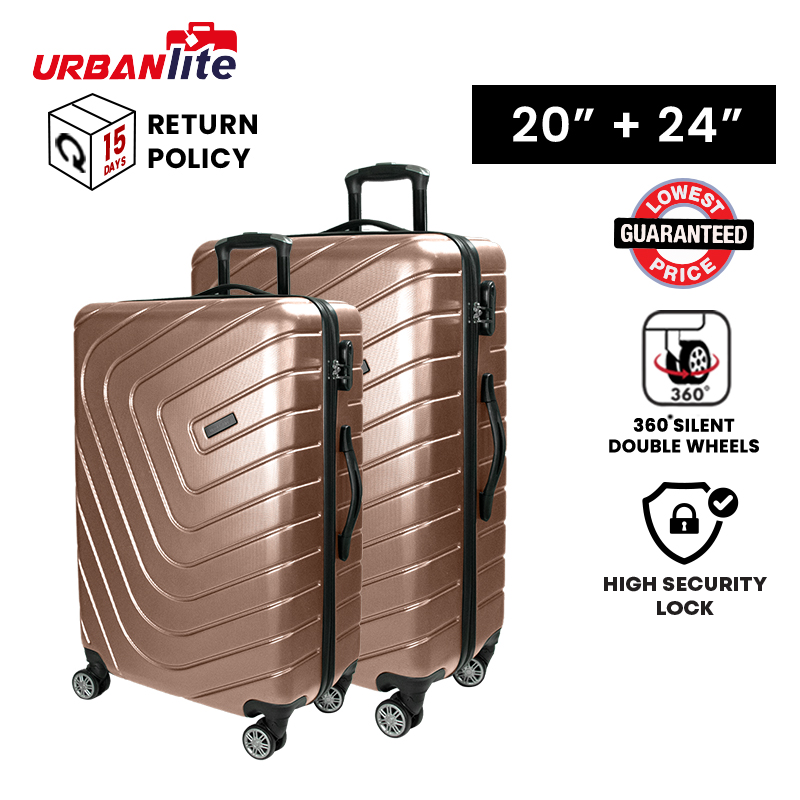 [SG Ready Stock] URBANlite Rayer 20"+24" Inch Bundle Set 360° Spinner 8 Wheels ABS Hard case- ULH21905 Within 3 Working Days By Universal Traveller · v5