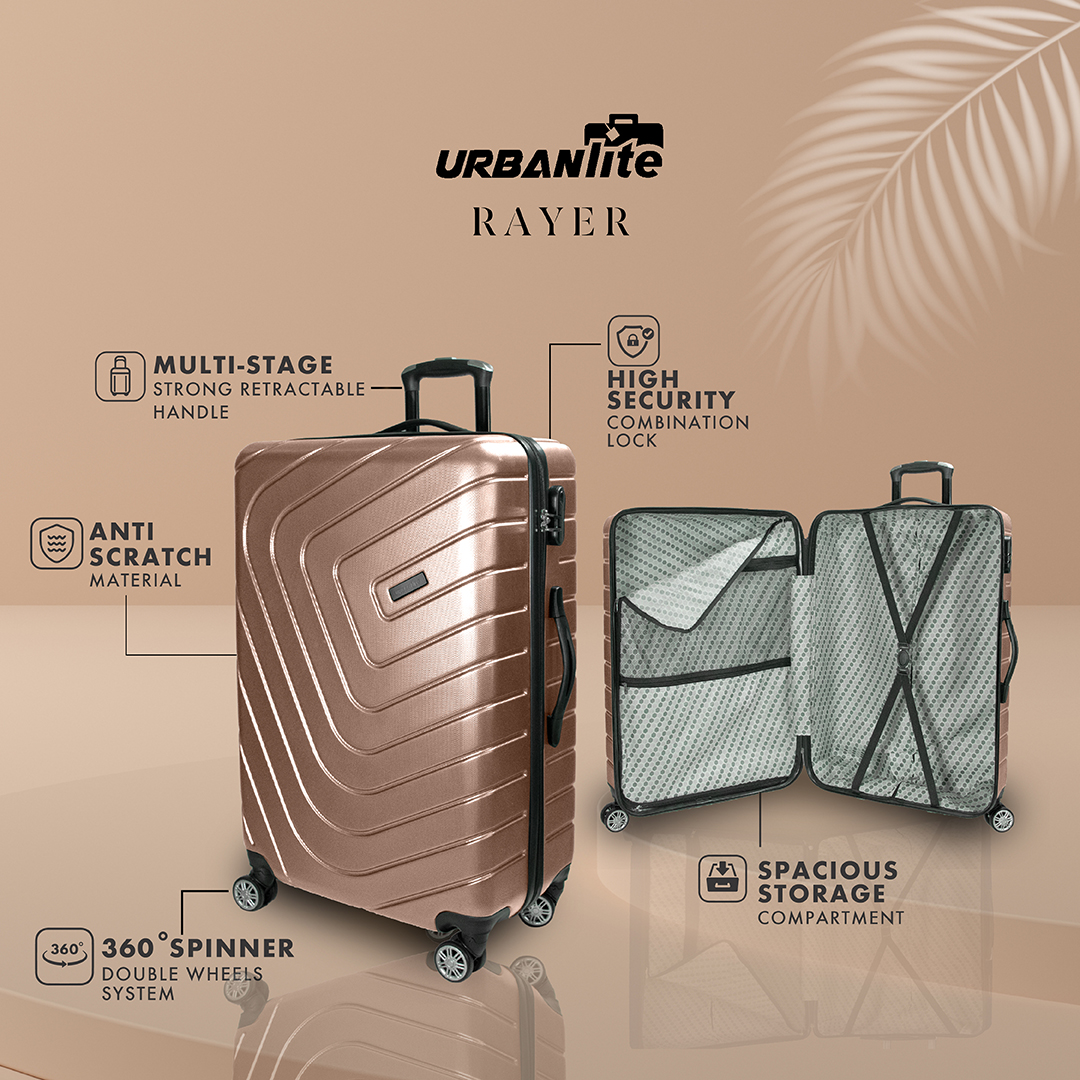 [SG Ready Stock] URBANlite Rayer 20"+24" Inch Bundle Set 360° Spinner 8 Wheels ABS Hard case- ULH21905 Within 3 Working Days By Universal Traveller · v5