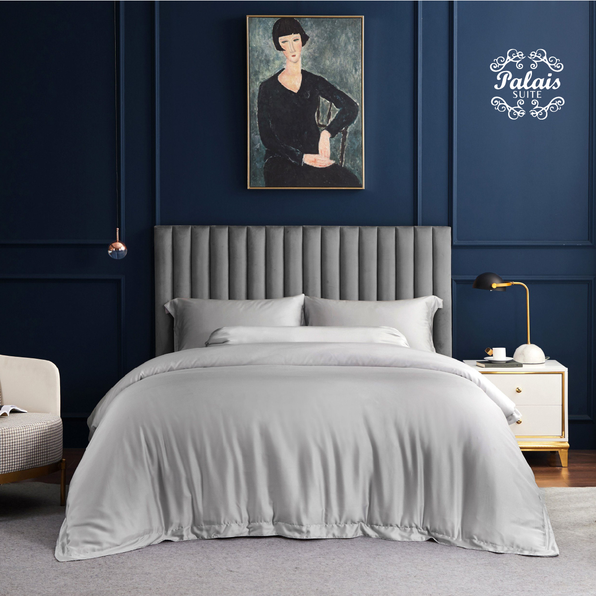 Palais Suite TENCEL™ LF Simli Gri Paket Yatak Takımı