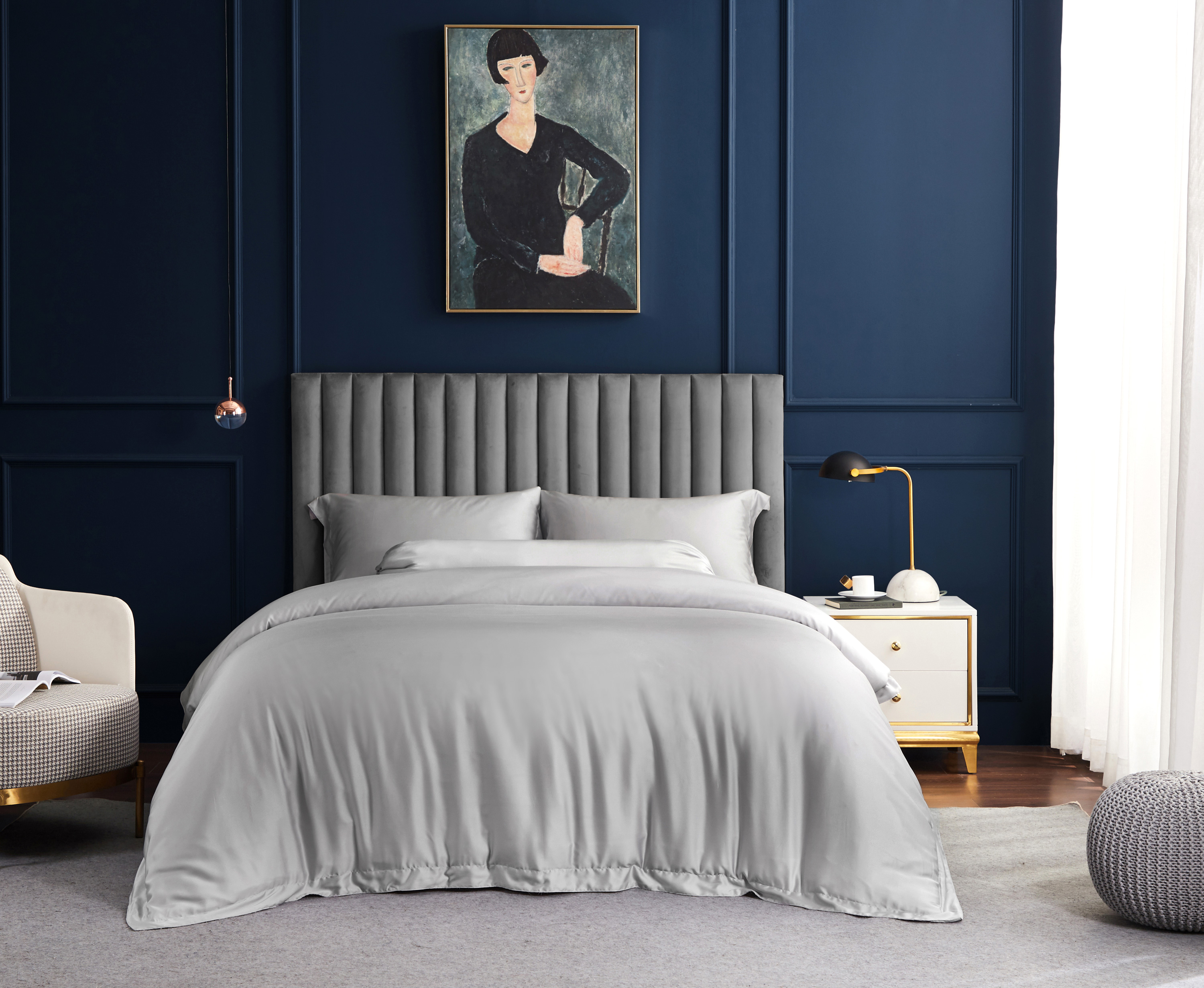 Palais Suite TENCEL™ LF Simli Gri Paket Yatak Takımı
