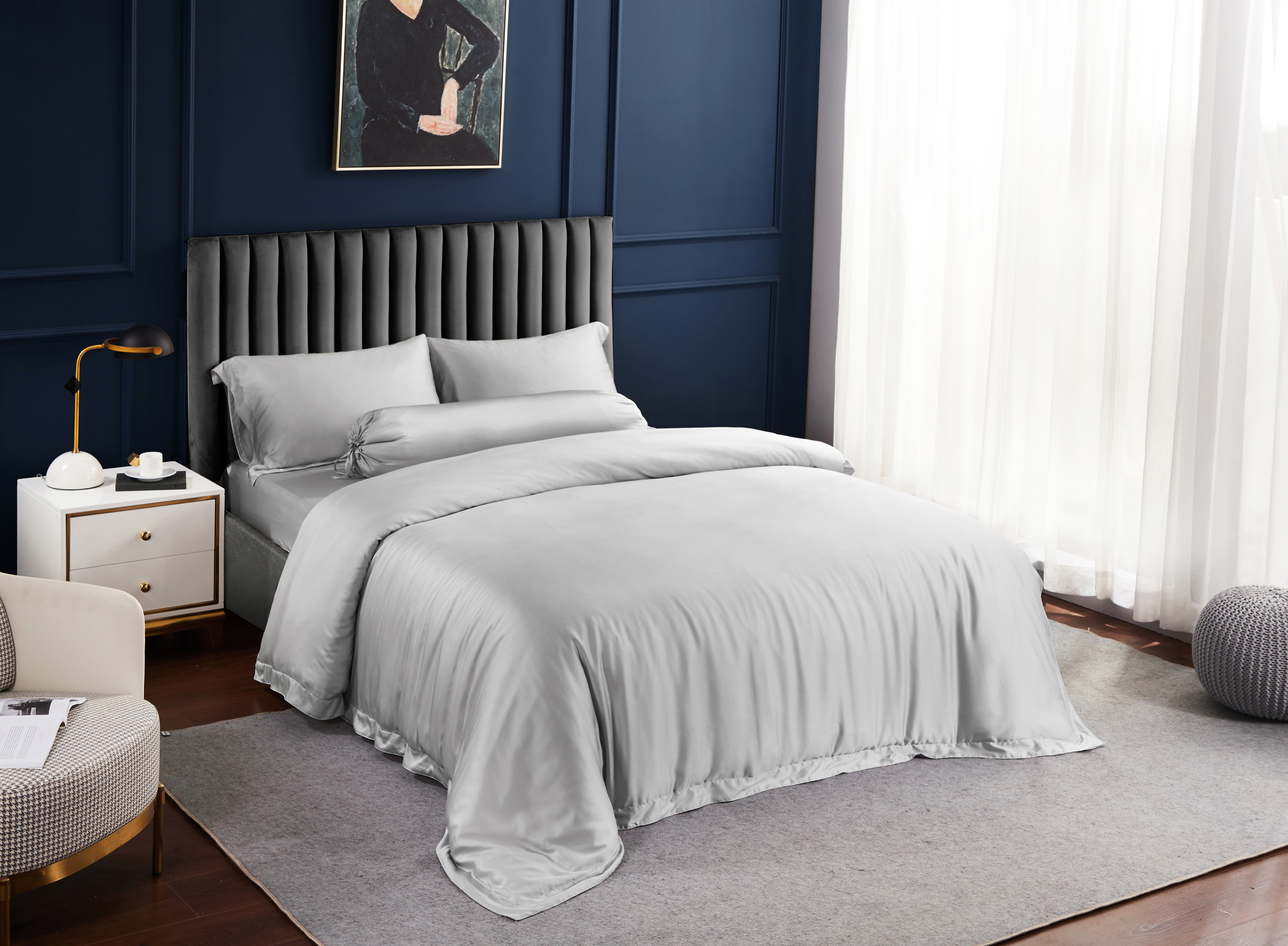 Palais Suite TENCEL™ LF Simli Gri Paket Yatak Takımı