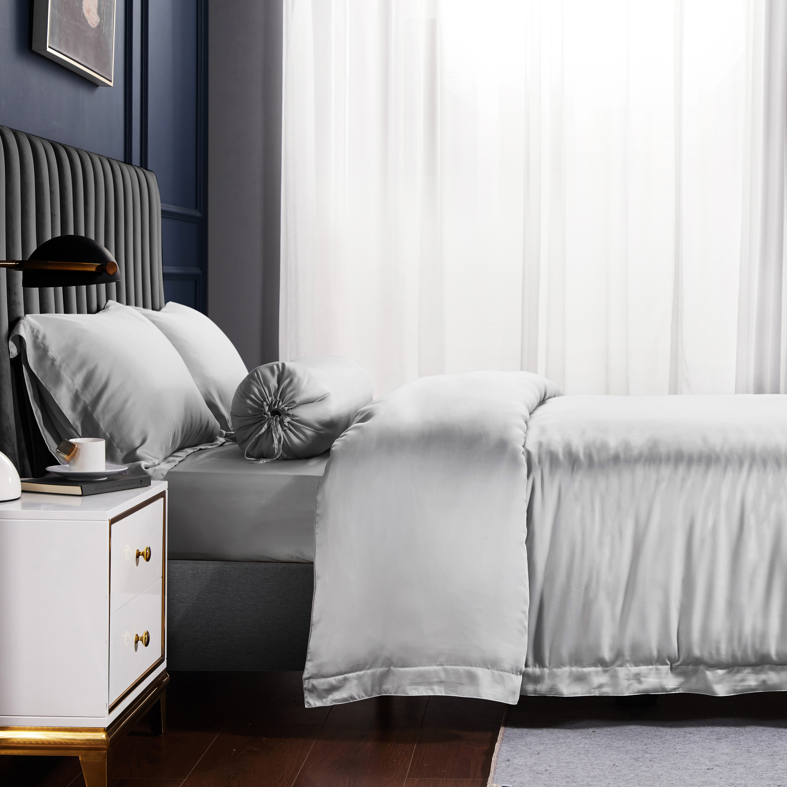 Palais Suite TENCEL™ LF Simli Gri Paket Yatak Takımı