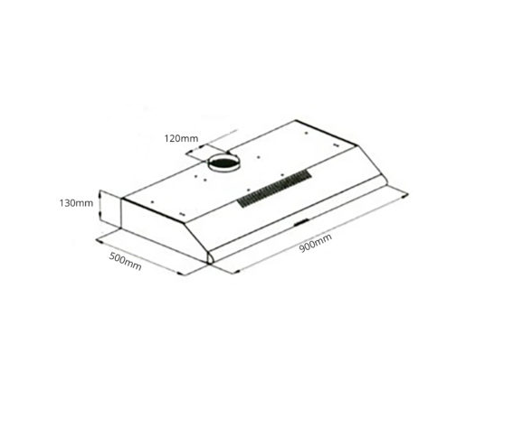 UNO 90cm Slim Line Hood 520m3/h UP1090C (1yr warranty) · v3