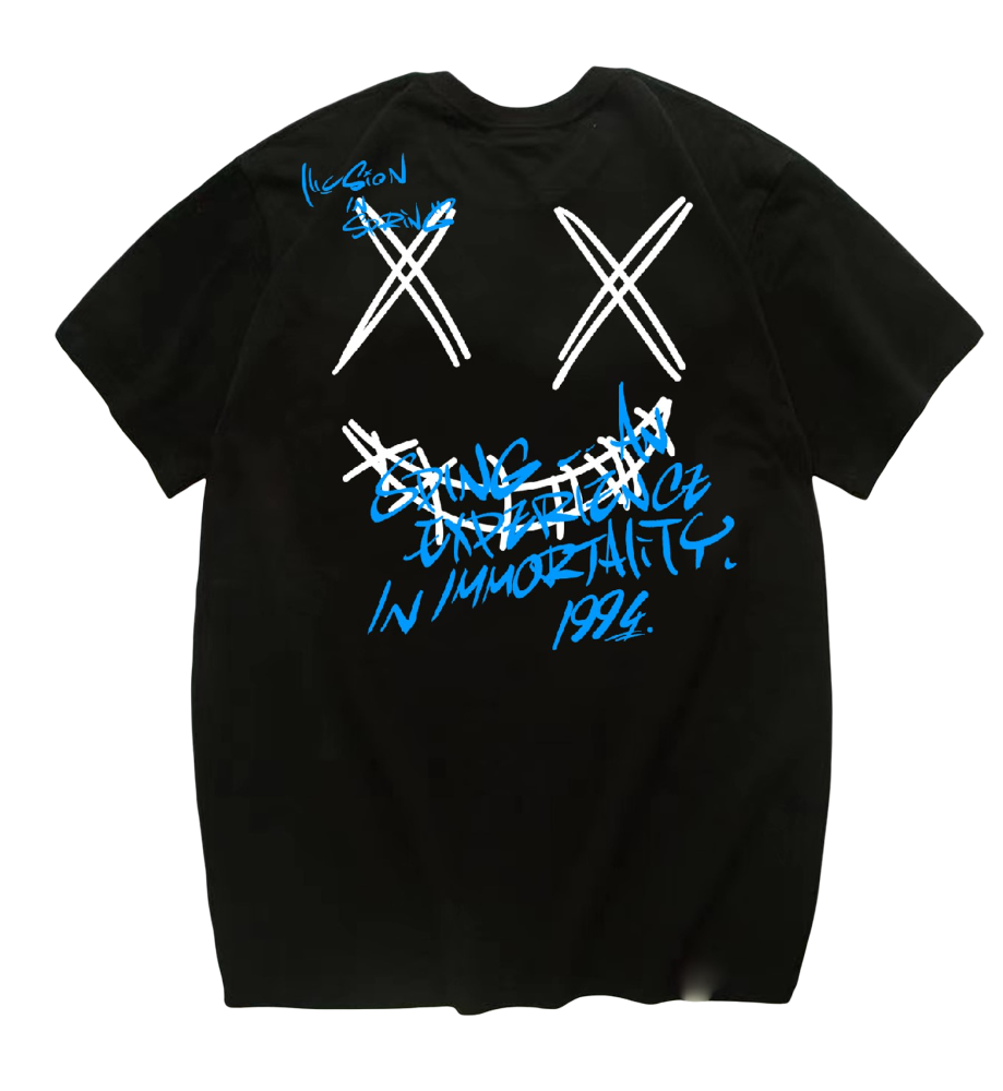 T-shirt Ricky is Clown Torn Smiley Graffiti