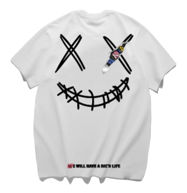 Ricky is Clown Alphabet Collage Smiley Tee