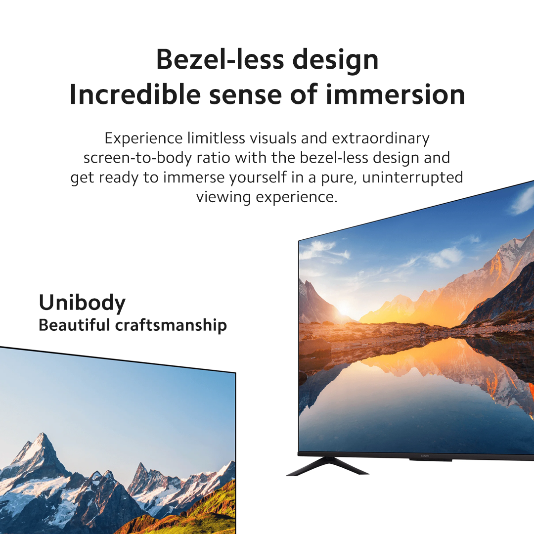(Oficjalny) Xiaomi TV A 55 2025/ TV S Mini LED 55 2025 | Google TV 4K Ultra HD DCI-P3 94% gama kolorów HDR10+ Google Playstore Wbudowany Chromecast Dolby Vision i wyświetlacz bez obramowania (3 lata gwarancji)