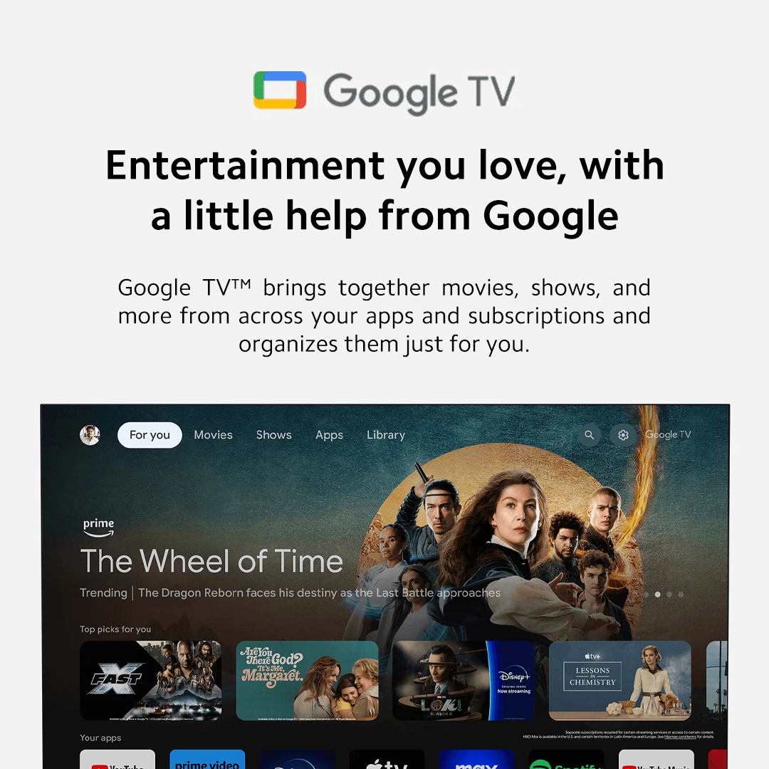 (Oficjalny) Xiaomi TV A 55 2025/ TV S Mini LED 55 2025 | Google TV 4K Ultra HD DCI-P3 94% gama kolorów HDR10+ Google Playstore Wbudowany Chromecast Dolby Vision i wyświetlacz bez obramowania (3 lata gwarancji)