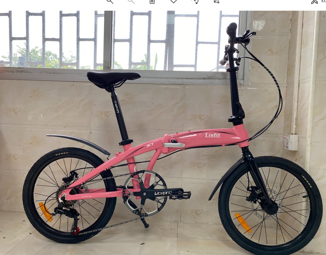 Livfit จักรยานพับได้ระดับพรีเมียม ขนาด 20 นิ้ว ชุดจานหน้า 7 สปีด Shimano Litepro