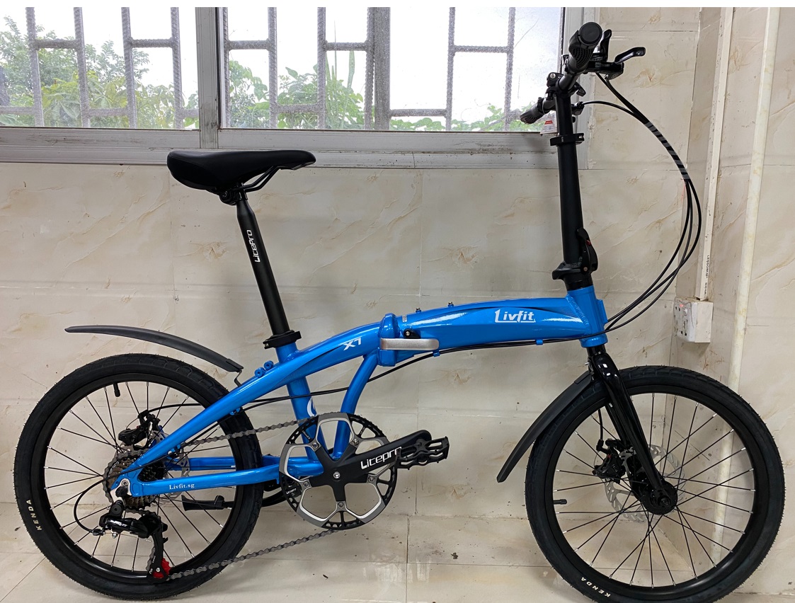 Livfit premium 20 inch  foldable bicycle Shimano 7 speed litepro crank set · v4