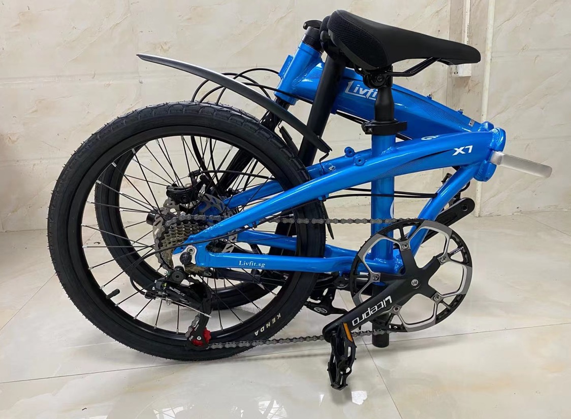 Livfit premium 20 inch  foldable bicycle Shimano 7 speed litepro crank set · v4