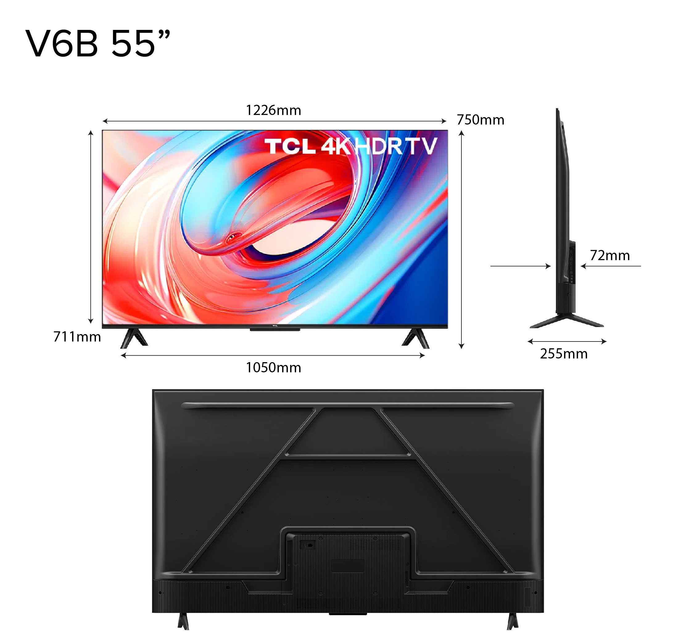 【5 lat gwarancji】TCL V6B/P635 4K Google TV | Android TV | 43 50 55 65 cali | Dolby Audio | HDR 10 | HDMI 2.1 | Konstrukcja bez krawędzi | Dolby Audio | Sterowanie głosowe