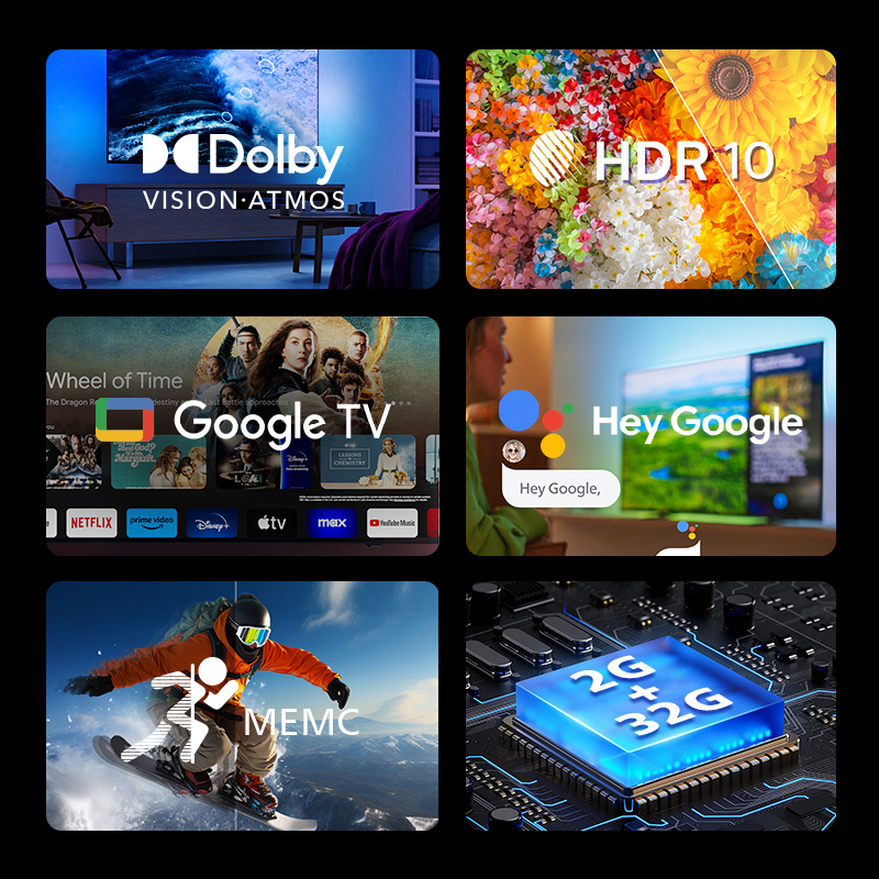 تلفزيون جوجل فيليبس 4K UHD LED موديل 2024، 55 بوصة |